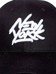 FabSeasons New York Black Cotton Baseball Cap