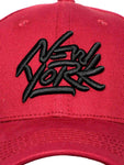 FabSeasons New York Maroon cotton Baseball Cap
