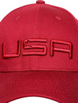 FabSeasons USA Maroon cotton Baseball Cap freeshipping - FABSEASONS