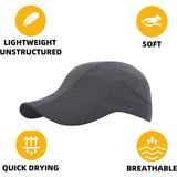 FabSports Unisex Quick Dry Caps / Hats for Men & Women with UV protection, Adjustable size(56-59 cm)