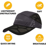 FabSports Unisex Quick Dry Caps / Hats for Men & Women with UV protection, Adjustable size(56-59 cm)