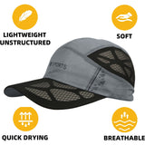 FabSports Unisex Quick Dry Caps / Hats for Men & Women with UV protection, Adjustable size(56-59 cm)