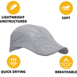 FabSports Quick Dry Caps / Hats for Men & Women, Ideal for Outdoor sports with UV protection, Adjustable size(56-59 cm)