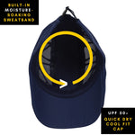 FabSports Quick Dry Caps / Hats for Men & Women, Ideal for Outdoor sports with UV protection, Adjustable size(56-59 cm)