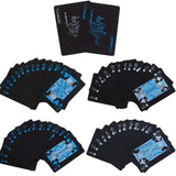 FabSeasons Premium Black Plastic Playing cards, Set of 2 Decks, Waterproof.