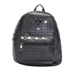 FabSeasons Black Small Size Studded Faux Leather Backpack