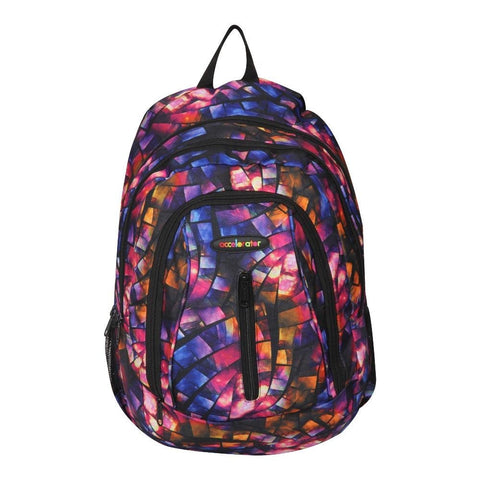 FabSeasons Blue with Multicolor Polyester Graphic Printed Backpack