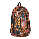 FabSeasons Orange with Multicolor Polyester Graphic Printed Backpack