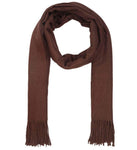 FabSeasons Solid Dark Brown cashmere Scarf