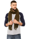 FabSeasons Solid Green cashmere Scarf