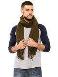 FabSeasons Solid Green cashmere Scarf