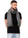 FabSeasons Solid Grey cashmere Scarf