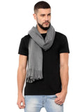 FabSeasons Solid Grey cashmere Scarf