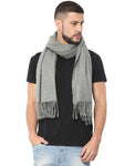 FabSeasons Solid Light Grey cashmere Scarf