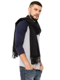 FabSeasons Solid Navy Blue cashmere Scarf