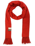 FabSeasons Solid Orange cashmere Scarf