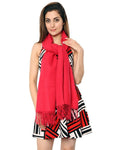 FabSeasons Solid Pink cashmere Scarf