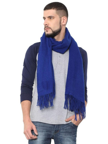 FabSeasons Solid Royal Blue cashmere Scarf