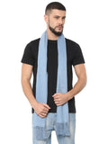 FabSeasons Solid Sky Blue cashmere Scarf