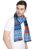 FabSeasons Blue Men's Casual Checkered Acrylic Woolen Muffler