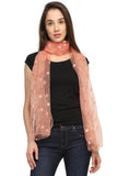 FabSeasons Solid Peach Viscose Stylish Scarf