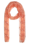 FabSeasons Solid Peach Viscose Stylish Scarf