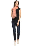 FabSeasons Solid Peach Viscose Stylish Scarf