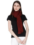 FabSeasons Maroon Unisex Woolen Scarf, Muffler, Shawl and Stole for Winters freeshipping - FABSEASONS