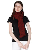 FabSeasons Maroon Unisex Woolen Scarf, Muffler, Shawl and Stole for Winters freeshipping - FABSEASONS