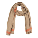 FabSeasons Brown Solid Unisex Woolen Scarf