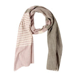 FabSeasons Blue Cotton Stripes Printed Scarf