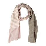 FabSeasons Blue Cotton Stripes Printed Scarf