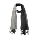 FabSeasons BlackGrey Solid Dual Tone - Double Color Cotton Unisex Scarf