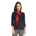 FabSeasons Black Red Solid Dual Tone - Double Color Cotton Unisex Scarf freeshipping - FABSEASONS