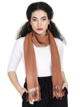 FabSeasons Brown Beign Solid Dual Tone - Double Color Cotton Unisex Scarf freeshipping - FABSEASONS