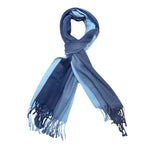 FabSeasons Navy Blue Solid Dual Tone - Double Color Cotton Unisex Scarf