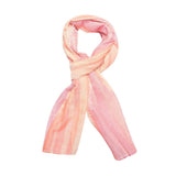 FabSeasons Pink Cream Large Size Striped Polyester Scarf freeshipping - FABSEASONS