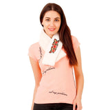 FabSeasons White Faux Fur Fashion Neck Warmer and Scarf