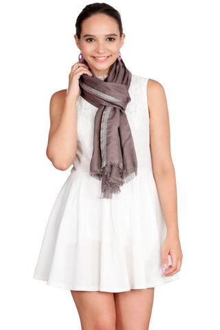 FabSeasons Grey Cotton Super Soft & Stylish Viscose Scarf