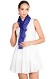 FabSeasons Blue Cotton Viscose Solid - Plain Super Soft & Stylish Scarf