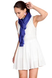 FabSeasons Blue Cotton Viscose Solid - Plain Super Soft & Stylish Scarf