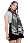 FabSeasons Green Cotton Viscose Abstract Printed Soft & Stylish Scarf