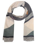 FabSeasons Green Cotton Viscose Abstract Printed Soft & Stylish Scarf