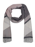 FabSeasons Grey Cotton Viscose Abstract Printed Soft & Stylish Scarf