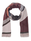 FabSeasons Peach Cotton Viscose Abstract Printed Soft & Stylish Scarf