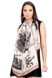FabSeasons Cotton Pink Viscose Modern Printed Soft & Stylish Scarf freeshipping - FABSEASONS
