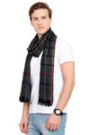 FabSeasons Casual Black Checkered Men's Cotton Scarf