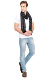 FabSeasons Casual Black Checkered Men's Cotton Scarf