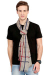 FabSeasons Casual Brown Checkered Men's Cotton Scarf