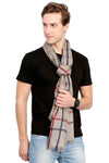 FabSeasons Casual Brown Checkered Men's Cotton Scarf
